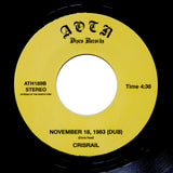 CRISRAIL "November 18, 1983" UNKNOWN 80s NEW WAVE SYNTH FUNK 7" AOTN