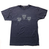 PPU "Faded" Garment-Dyed Vintage Diamonds T-Shirt • Navy Blue