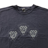 PPU "Faded" Garment-Dyed Vintage Diamonds T-Shirt • Navy Blue