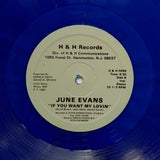 JUNE EVANS "If You Want My Lovin" BOOGIE FUNK REISSUE 12" BLUE