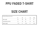 PPU "Faded" Garment-Dyed Vintage Diamonds T-Shirt • BLACK