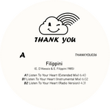 FILIPPINI "Listen To Your Heart" ITALO SYNTH BOOGIE FUNK REISSUE 12"