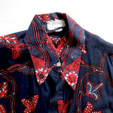 Vintage Batik ~ Men'S ~ Rare Thailand New Age Disco Hippie Button Up Shirt (Small)