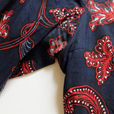 Vintage Batik ~ Men'S ~ Rare Thailand New Age Disco Hippie Button Up Shirt (Small)