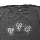 PPU "Faded" Garment-Dyed Vintage Diamonds T-Shirt • Storm