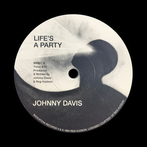 JOHHNY DAVIS "Life's A Party" UNRELEASED MODERN SOUL BOOGIE FUNK 7"