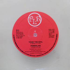 POWERLINE "Your The Girl" PRIVATE ITALO BOOGIE REISSUE 12" CLEAR