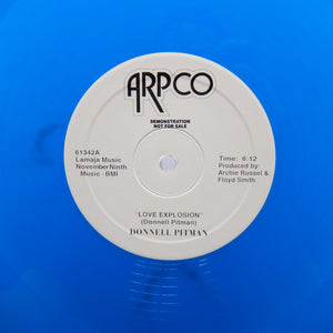 DONNELL PITMAN "Love Explosion" HOLY GRAIL DISCO SOUL REISSUE 12" BLUE