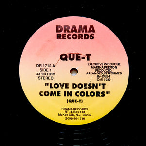 QUE-T "Love Doesn't Come In Colors" PRIVATE BOOGIE RANDOM RAP 12"