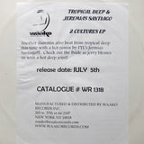 TROPICAL DEEP "2 Cultures EP" WAAKO DEEP HOUSE TEST PRESSING 12"