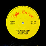 LISA EVANS "Too Much Love" PRIVATE 80s DIJA SYNTH FUNK BOOGIE 12"