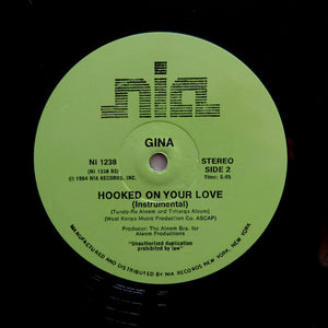 GINA "Hooked On Your Love" NIA SYNTH BOOGIE FUNK REISSUE 12"