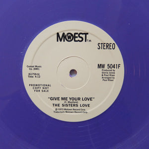 THE SISTERS LOVE "Give Me Your Love" MODERN SOUL DISCO FUNK REISSUE 12" Color