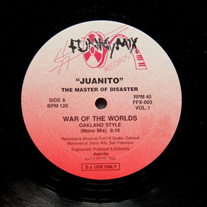 JUANITO "War Of The Worlds" RARE CALI VOCODER ELECTRO FUNK BOOGIE 12"