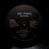 Def Force "Kick The Bass / Don't Diss" PRIVATE PRESS 1987 ELECTRO SYNTH RAP 12"
