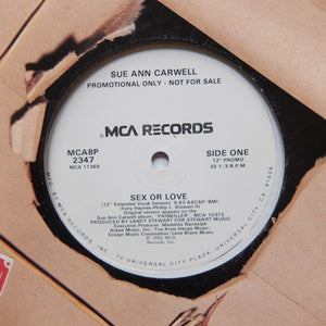 SUE ANN CARWELL "Sex Or Love" PROMO 80s DOWNTEMPO R&B SWING FUNK 12"