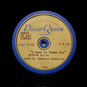 Alicia Myers / First Choice "I Want To Thank You" / "Put Asunder" FRANKIE KNUCKLES DISCO QUEEN EDITS 12"