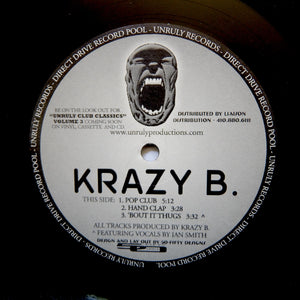 Krazy B. "Jibberish" 2001 RARE BALTIMORE CLUB BREAKBEAT UNRULY HOUSE 12"