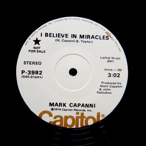 MARK CAPANNI "I Believe In Miracles" 1974 AOR MODERN SOUL DISCO REISSUE 12"