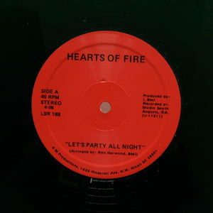 HEARTS OF FIRE "Let's Party All Night" OBSCURE BOOGIE FUNK REISSUE 12"