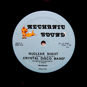 CRYSTAL DISCO BAND "Nuclear Night" COSMIC SYNTH FUNK DISCO REISSUE 12"
