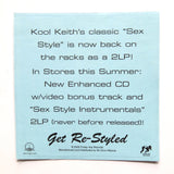 KOOL KEITH "Sex Style" Funky Ass Records Album Release Promo Sticker