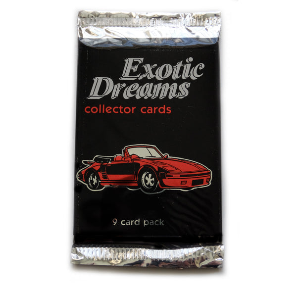 old car cards with monsters EXOTIC DREAMS • Vintage 80s Imported Sports Cars • TRADING CARDS – Earcave