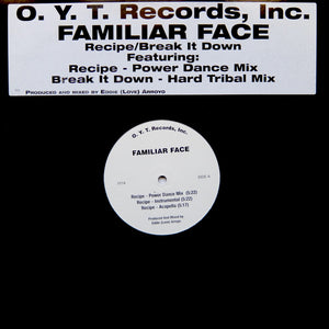 FAMILIAR FACE "RECIPE" DEEP HOUSE SLEEZE ADD CHEESE 12"