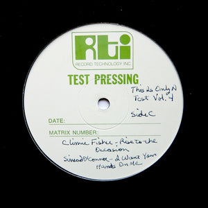 Various – This Is Only A Test Volume 4 - SYNTH WAVE TECHNO HOUSE 12" C/D
