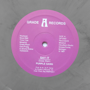 PURPLE GANG "Say It" GRADE A MODERN SOUL SYNTH BOOGIE FUNK REISSUE 12" GRAY