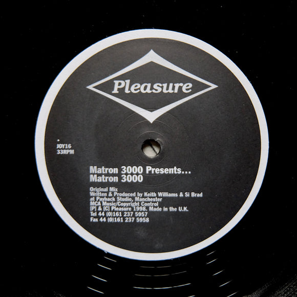 Matron 3000 • 1998 UK DRUM N BASS DEEP HOUSE 12