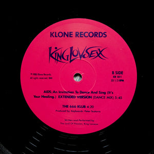 King Lovsexx "The 666 Klub" PRIVATE ELECTRO SYNTH FUNK BOOGIE 12"