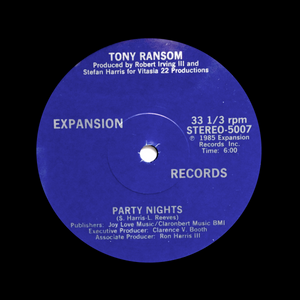 Tony Ransom ‎"Party Nights" PRIVATE 80s SYNTH BOOGIE FUNK 12"