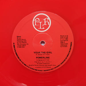 POWERLINE "Your The Girl" PRIVATE ITALO BOOGIE REISSUE 12" - RED VINYL