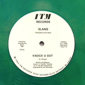 SLANG "Knock U Out" 1985 DETROIT GRAIL BOOGIE FUNK REISSUE 12" GREEN