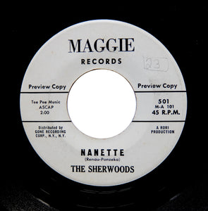 THE SHERWOODS "Nanette" Maggie Records 60s SOUL JAZZ 7"