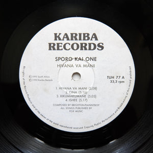 Sporo Kai One ‎"Hivana Va Mani" ULTRA RARE SOUTH AFRICAN KWAITO DEEP HOUSE 12"