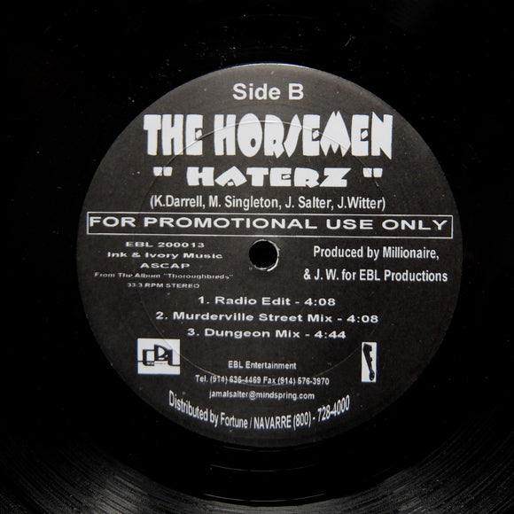 THE HORSEMEN “Haterz” RARE PRIVATE DEEP HOUSE RNB PROMO 12