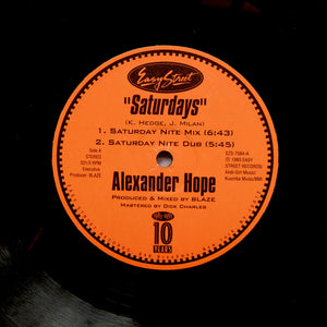 ALEXANDER HOPE "Saturday" MODERN SOUL GARAGE DEEP HOUSE 12"