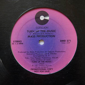 MASS PRODUCTION "Turn Up The Music" KILLER 80s SYNTH FUNK BOOGIE 12"