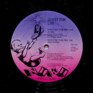 QUEST FOR LIFE "Got To Be Free" PRIVATE MODERN SOUL R&B FUNK 12"