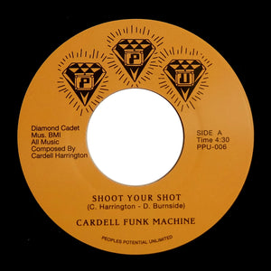 CARDELL FUNK MACHINE "Shoot Your Shot" PPU-006 BOOGIE FUNK REISSUE 7"