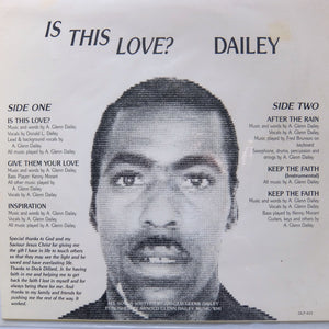 DAILEY "Is This Love" PRIVATE PRESS DC MODERN SOUL SYNTH BOOGIE FUNK LP