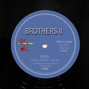 BROTHERS II "You / Hold On" PRIVATE COSMIC SYNTH BOOGIE FUNK REISSUE 12"