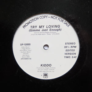 Kiddo "Try My Loving" CLASSIC 80s SYNTH FUNK BOOGIE PROMO 12"