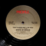 State Of Grace "That's When We'll Be Free" CLASSIC SYNTH FUNK BOOGIE 12"