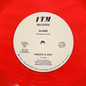 SLANG "Knock U Out" 1985 DETROIT GRAIL BOOGIE FUNK REISSUE 12" RED VINYL