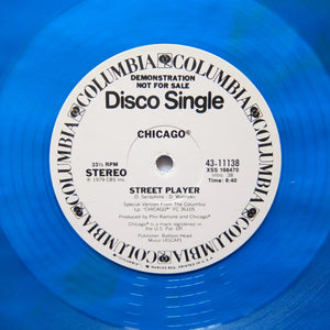 CHICAGO "Street Player" CLASSIC COSMIC AOR DISCO FUNK REISSUE 12" BLUE