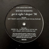 SOUND SESSIONS "Get It Right" PRIVATE PRESS DC DEEP HOUSE GARAGE 12"
