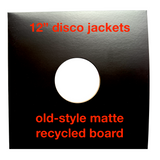 12" Inch Vintage Record Jackets "Disco Sleeves" 10-Pack Matte/Kraft - BLACK